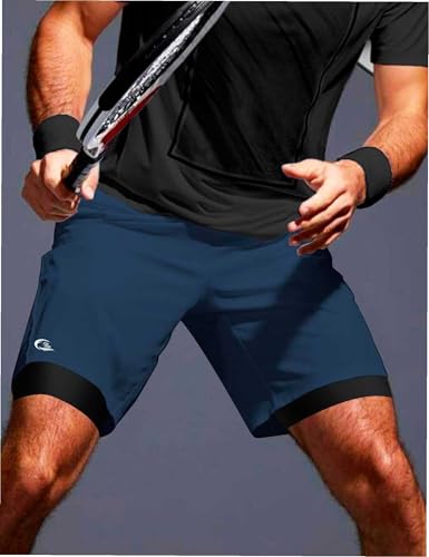 Image of CBlue Men's Outdoor Quick Dry Lightweight Sports Shorts with 2 Zipper Pockets, Breathable Hiking Running Gym Workout Athletic Shorts | CBblue Men's Quick Dry Sports Shorts with Zipper Pocket