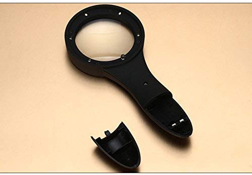 Vergrootglazen, vergrootglas met licht, 4X HD-lens Handheld verlichting Vergrootglas met 5 led- en uv-lampen voor bankbiljetinspectie Munten Postzegels Textiel Ouderen lezen The New