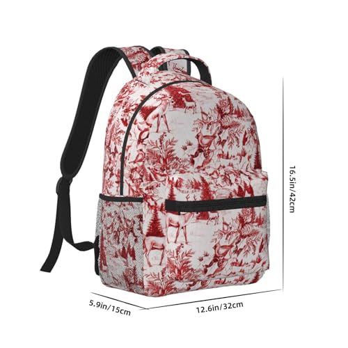 Sacs à dos pour enfants imperméable noir avec imprimé cerf et ours - 2