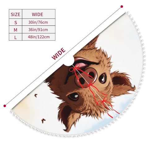 Jupe de sapin de Noël 122 cm double couche pour protéger le sol