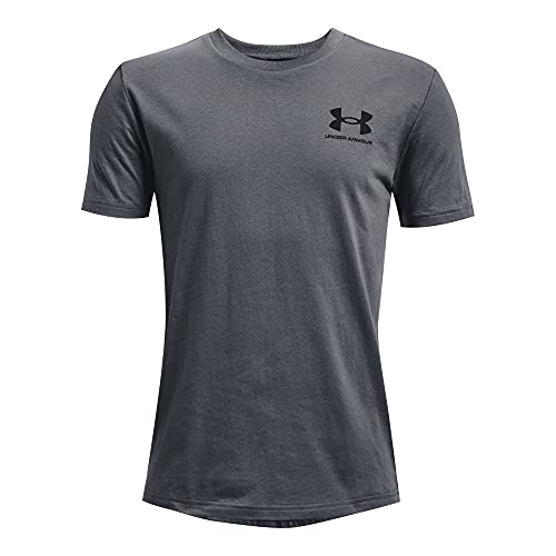 Under Armour Boys Cotton Short Sleeve T-Shirt Junior Pitch Grey 13 Years