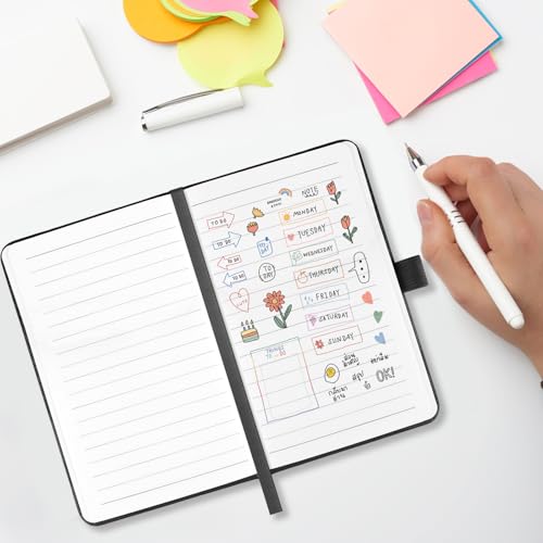 Premium A6 Leather Notebook with 160 Lined Pages & Pen Holder - Image 4