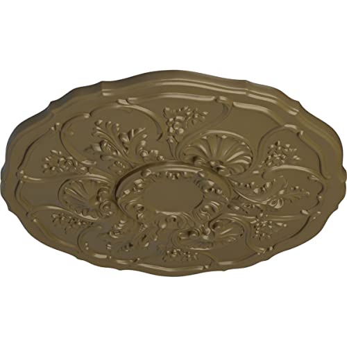 Image of Ekena Millwork CM22CNMMF Cornelia Ceiling Medallion, 22-1 /2 X 1-1 /2, Mississippi Mud