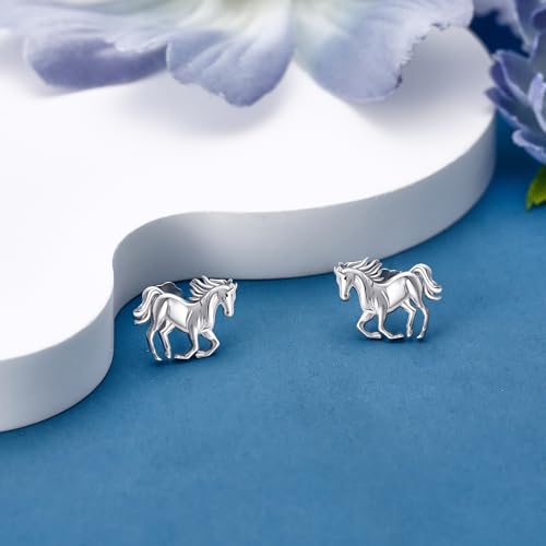 Horse/Owl/Hummingbird/Greyhound/Bunny/Manatee/Therian/Opossum Earrings 925 Sterling Silver Animal Stud Earrings Jewelry Gifts for Women3