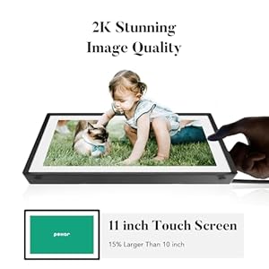 Pexar by lexar digital picture frame 2k resolution ultimate clarity 11 anti glare touch screen stunning under lighting wifi photo frame 32gb for home decor gifting share photosvideos via app  urban country home decor
