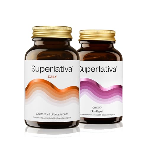 Superlativa Pack Belleza y Estrés Ashwagandha Sensoril + Antioxidantes Muse – Piel, Cabello y Uñas, Equilibrio Hormonal y Mental – 120 Cápsulas Veganas