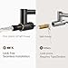KES Pot Filler Folding Kitchen Faucet Double Joint Swing Arm Sink Faucet Articulating Wall Mount Two Handle Single Hole, Matte Black, cUPC NSF Certified Lead-Free, KN926LFF18-BK