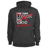 borsigwalder weg 60 Premium Markenqualität JOllify Unisex Pullover BORSIGWALDE H8 - Farbe: schwarz - Design 3: Graffiti Streetart New York - Größe L