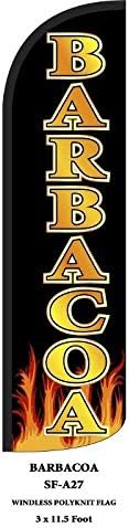 Bandera sin viento de BARBACOA (montaje y postes no incluidos)