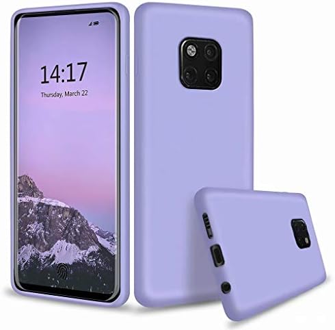 NiaCoCo Compatible with Huawei P Smart 2019/Honor 10 Lite Case Ultra Thin Shockproof Liquid Silicone Phone Case Soft Gel Microfiber Rubber Stripe Protector Case (Blue Purple)