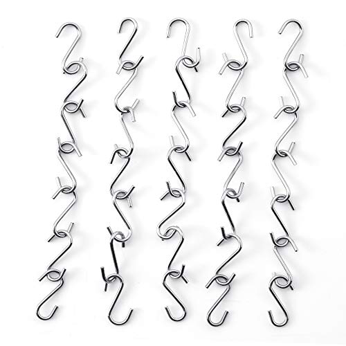 Rhinocats S Hooks, Small S Hooks，Mini S Hooks， 100 Pack Stainless S Shaped Hooks, 14Mm Length ，Heavy Duty For Hanging #TOP2
