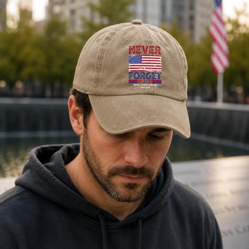 Burwilde 911 25th Anniversary Hat, Never Forget 911 Baseball Cap