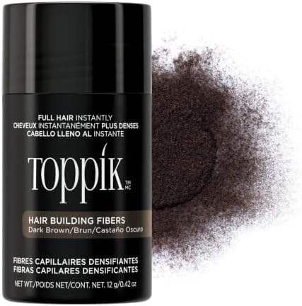 Toppik Hair Building Fibers, Fill In Fine or Thinning Hair Instantly Thicker, Fuller Looking Hair 9 Shades,4 size options