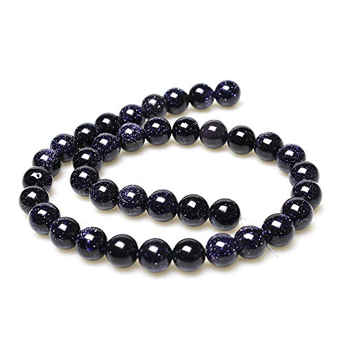Mjdcb Natural Stone Beads Blue Sand Stone Round Loose Beads For Jewelry Making Diy Bracelet Necklace (12Mm) #TOP1