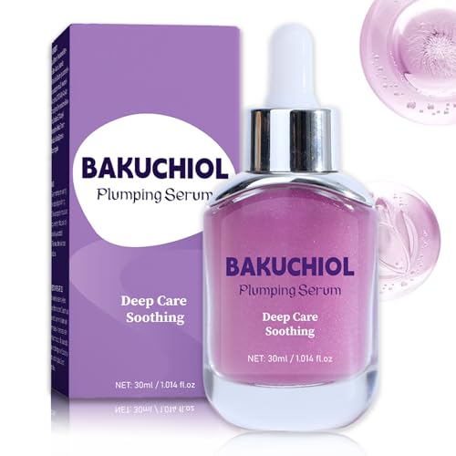 Bakuchiol Plumping Serum for Face, Bakuchiol Serum with Niacinamide for Skin Brightening, Retinol Alternative for Sensitive Skin, Pore Minimizer Hydrating, Anti Aging Improves Elasticity, 30ml