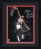 Framed Clyde Drexler Portland Trail Blazers Autographed 16" x 20" Spotlight Dunk vs. Spurs Photograph with "The Glide" Inscription - Autographed NBA Photos