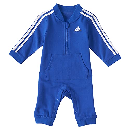 Adidas Baby Girls Long Sleeve Zip Front Track Suit Coveralls, Bold Blue, 12 Months Us #TOP1