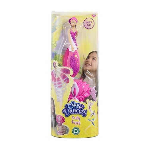 Sky Dancers: Pretty Poppy | Watch Your Make a Dazzling Dance Through Mid-Air! | Flying Doll Toy | No Batteries Required | Gift For Ages 5+