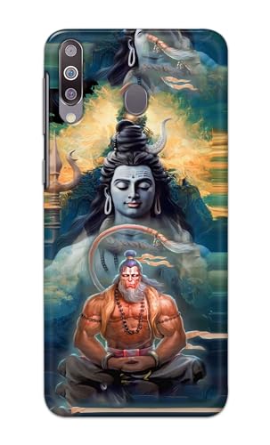 Image of PRINTFIDAA Plastic Printed Hard Back Cover Case For Samsung Galaxy M30 Back Cover (Lord Shiva And Hanuma) -112, Multi