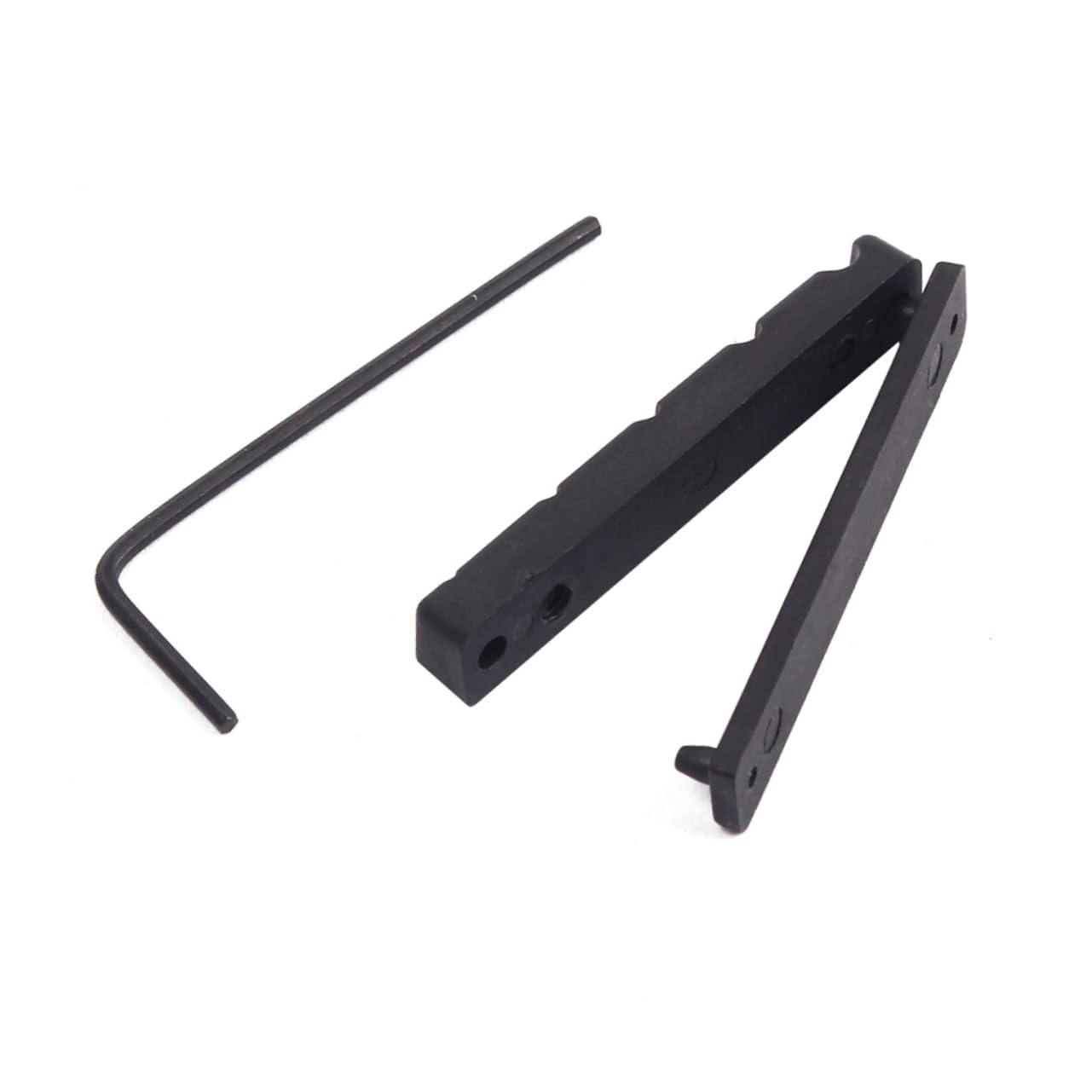 HEMOTON 5 String Bass Guitar Nut and Bridge Set Black 1.5mm Wrench Modern Design Gl401 Random