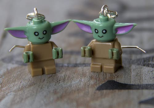 Generic Compatible With Star Wars Baby Yoda Mandaloriean Earrings Sterling Silver Hooks Jewelry The Child Handmade May The Fourth 4Th thumb #4