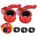 ZY-HUAN Mini Barbell Clips 1 inch I Multi-Size Adjustable Barbell Collar I 1 inch Barbell ClampsIQuick Release Weight Clips Pair of Locking for Dumbbell Bar (RED)