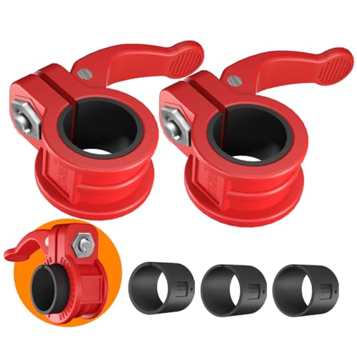 ZY-HUAN 1 Inch Barbell Clips, Adjustable Barbell Collars 23–30mm, Weight Clips for Dumbbells, Nylon Clamps with 6 Inserts