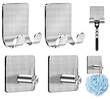 CGBE 4 Piezas Ganchos Adhesivos para Pared, Gancho Autoadhesivo Multiuso para Cocina y Baño