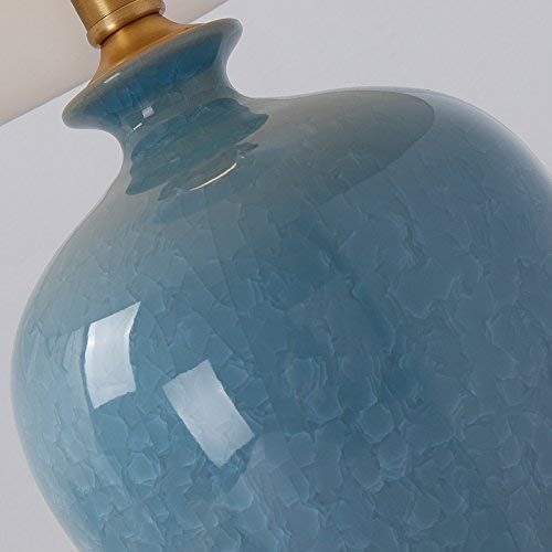 Lampe de salon rétro E27 céramique craquelée éclairage chic de table 65cm - 6