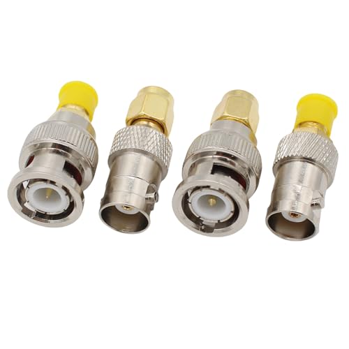 exgoofit SMA to BNC Kits Male Female Adapter 4-Pack Coax Coaxial Connector SMA Male Female to BNC Male Female