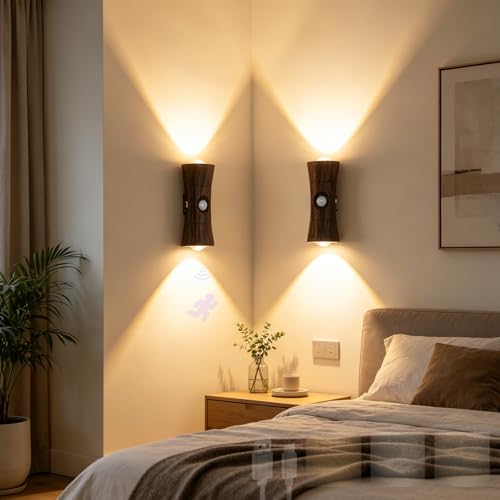 Luz de pared LED con sensor de movimiento aplique recargable USB magnético regulable