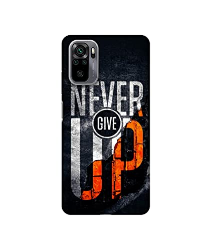 Image of Never Give Up Design 3D Printed Hard Back Case Cover for Mi Redmi Note 10 4G / Note 10S 4G
