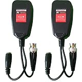 UTP balun hd Ventech cat5 to bnc Video baluns transceiver Passive with Power Connector Compatible...