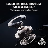 Razer BlackShark V2 Pro - Kabelloses Premium-Esports-Headset (HyperSpeed Wireless Technologie, Triforce Titanium 50mm Treiber, HyperClear Supercardioid Mikrofon) Weiß – Ansicht 4