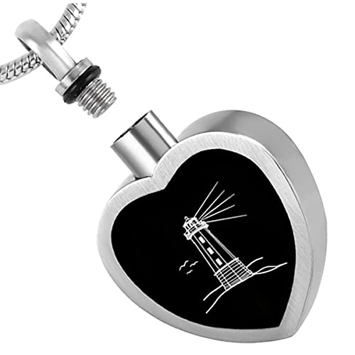 Pendentif commémoratif d'urne en acier inoxydable noir et émail - 2