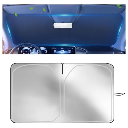 Parasole per parabrezza, protezione solare per auto, parabrezza interno, copertura per parabrezza, parasole anteriore, parabrezza per estate autoadesivo protezione dal calore pieghevole 142 x 80