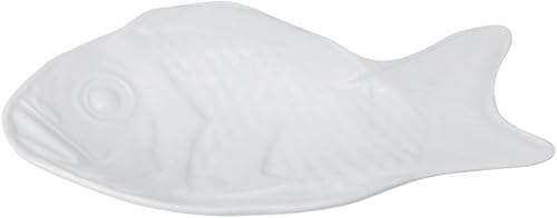 Hasami Ware 44003 Sea Bream Namas Plate (White)