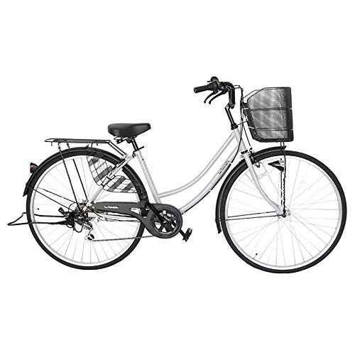 自転車 27インチ サントラスト ママチャリ 6段変速ギア オートライト ギア付き かぎ付き FAMILIA ファミリア グレーのサムネイル