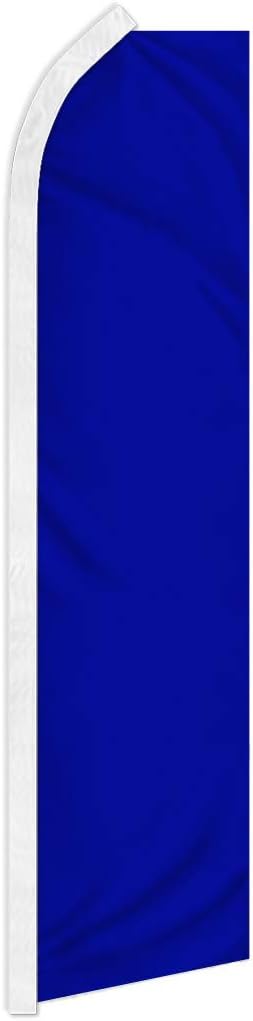 Blue Solid Color Swooper Feather Flag - Great for Schools, Businesses, and Events