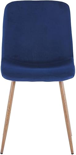 Miniatura 5 de Juego de 4 sillas de comedor de terciopelo, sillas de cocina modernas con patas de metal, sillas de comedor tapizadas para el hogar y la cocina