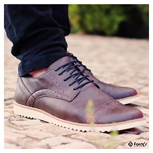 Combo 2 Sapato Casual Oxford Sport Fino Masculino Mega Macio Cor:Marrom;Tamanho:38