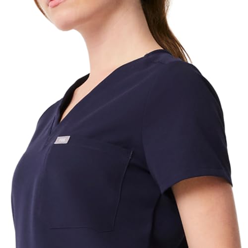 FIGS Catarina One-Pocket Scrub Top for Women | Navy Blue, XXS by FIGS - Used condition - Image 2