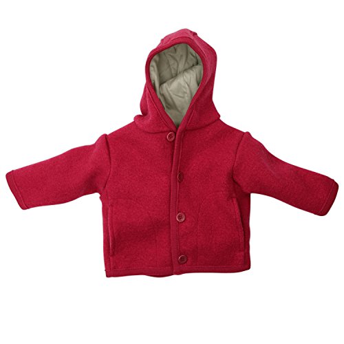 Disana - 32308xx - hervida en los tejidos de lana de costura para chaquetas de diseño de fresas y rosa, talla: 74/80