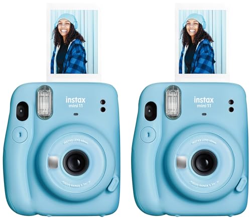 Image of Fujifilm Instax Mini 11 Instant Camera (Sky Blue) (Pack of 2)