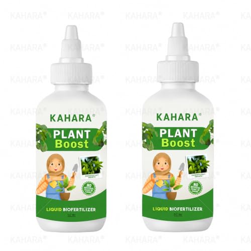 Image of Kahara Plant Boost Liquid Biofertilizer (2 x 50ml) - Fast Rooting Growth Enhancer | Promotes Photosynthesis, Strengthens Roots & Improves Plant Health | Ideal for Flowers,Vegetables,Herbs (2 BOTTLES)