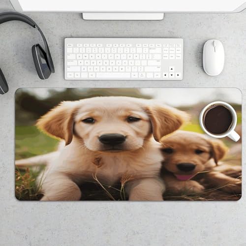 Alfombrilla de Escritorio Grande con Golden Retriever miniatura 5