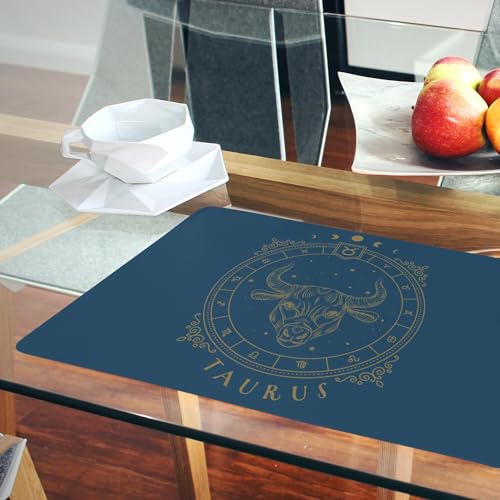 Sets de table grand format astres bleu pour protéger des plats chauds - 6