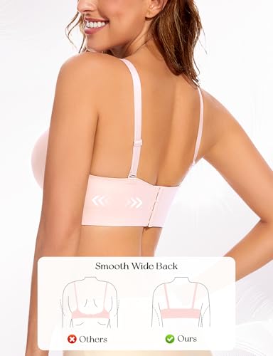 Image of Upushall Push Up Padded Bras for Women Add 2 Cup Plunge Tshirt Everyday Bra