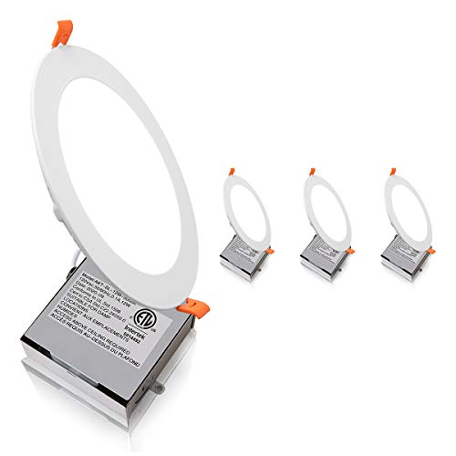 AKT LIGHTING 12W 6-inch Thin and Ultra-Thin recessed Ceiling lamp with Junction Box, 5000K Cool White, dimmable Downlight, 850lm 80W Equivalent Power. ETL and UL, (3Pack) AKT LIGHTING 12W 6-inch Thin and Ultra-Thin recessed Ceiling lamp with Junction Box, 5000K Cool White, dimmable Downlight, 850lm 80W Equivalent Power. ETL and UL, (3Pack)