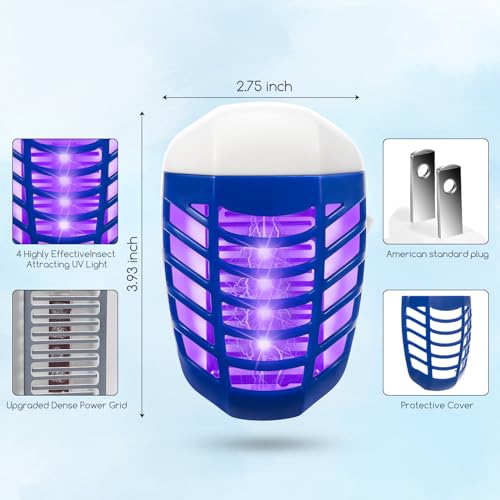 Image of 6 Pack Plug in Bug Zapper, Indoor Bug Zapper Plug in for Flying Insect Fully Automatic Mosquito Trap with Led Light for Patio, Bedroom, Kitchen, Office Mosquito Repellent112